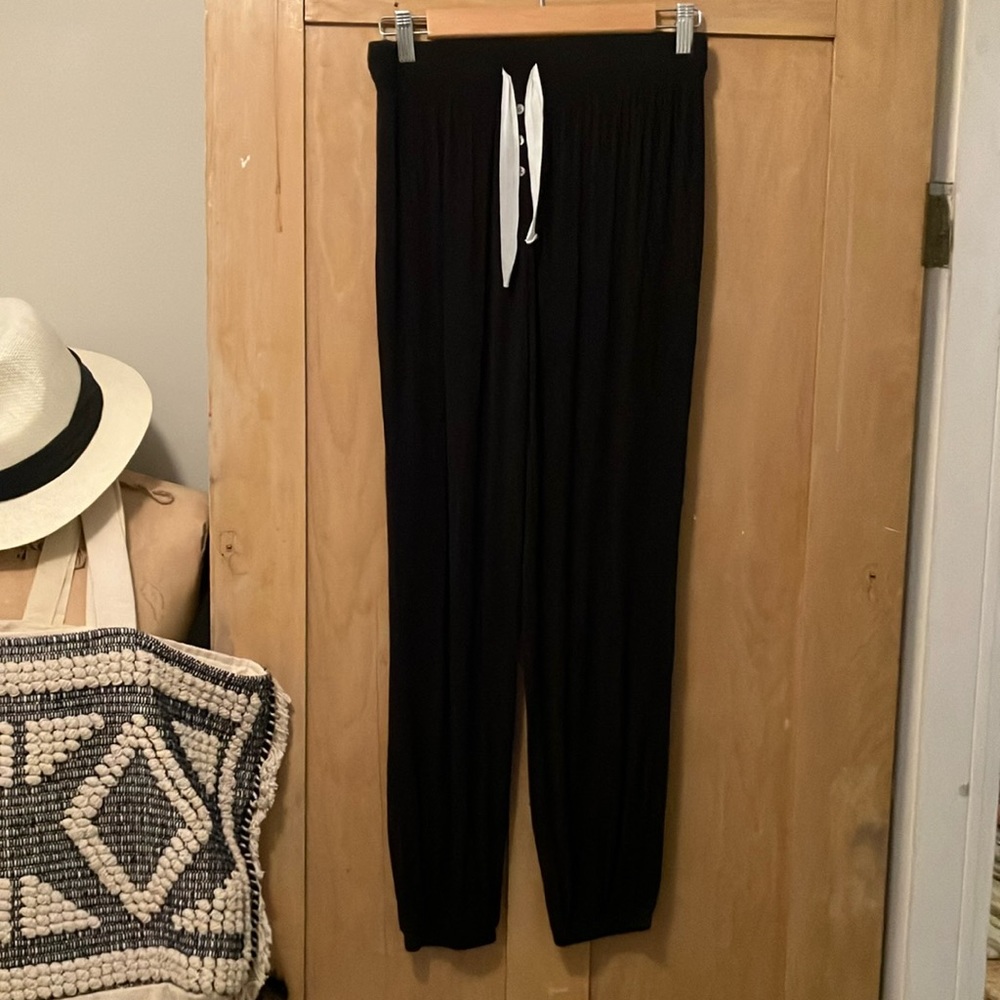 J.crew black lounge pj jogger pant small